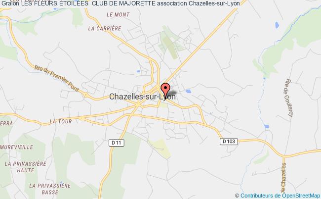 plan association Les Fleurs ÉtoilÉes  Club De Majorette Chazelles-sur-Lyon