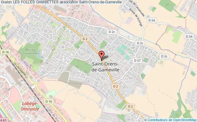 plan association Les Folles Gambettes Saint-Orens-de-Gameville