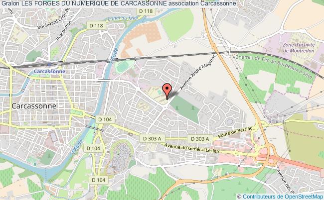 plan association Les Forges Du Numerique De Carcassonne Carcassonne
