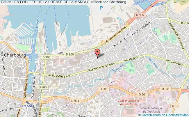 plan association Les Foulees De La Presse De La Manche Cherbourg-en-Cotentin