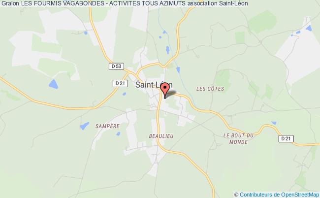 plan association Les Fourmis Vagabondes - Activites Tous Azimuts Saint-Léon