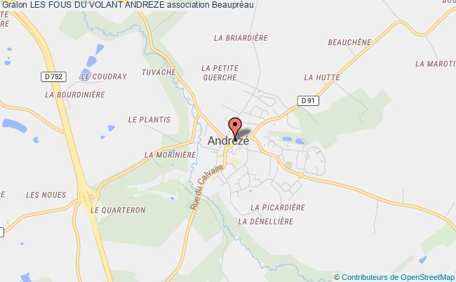 plan association Les Fous Du Volant Andreze Beaupréau-en-Mauges