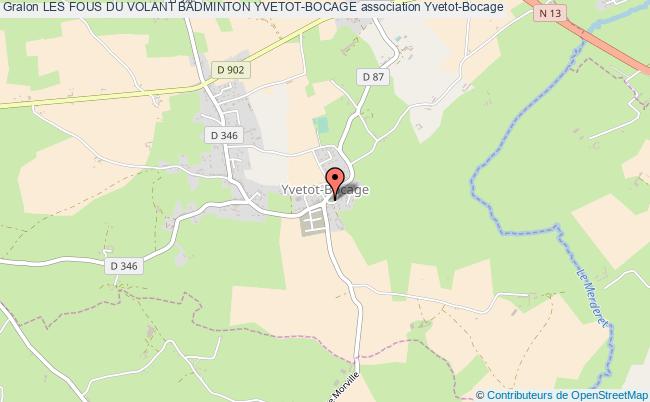 plan association Les Fous Du Volant Badminton Yvetot-bocage Yvetot-Bocage