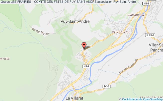 plan association Les Frairies - Comite Des Fetes De Puy Saint Andre Puy-Saint-André