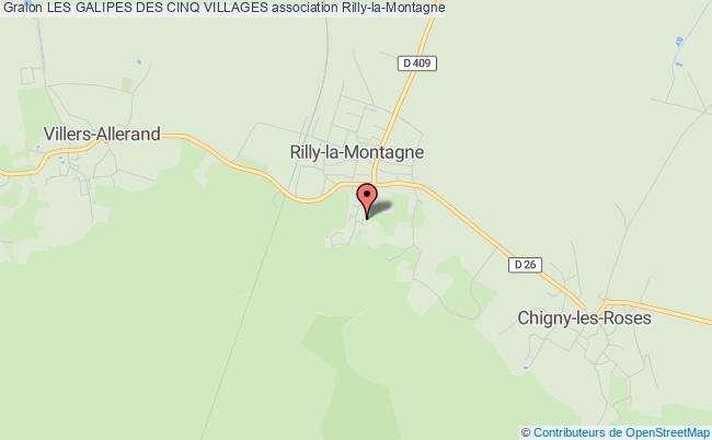 plan association Les Galipes Des Cinq Villages Rilly-la-Montagne