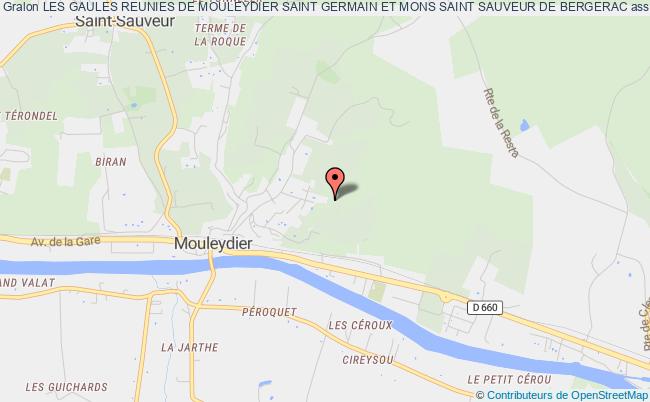 plan association Les Gaules Reunies De Mouleydier Saint Germain Et Mons Saint Sauveur De Bergerac Mouleydier