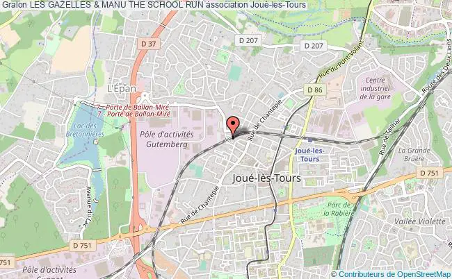plan association Les Gazelles & Manu The School Run Joué-lès-Tours