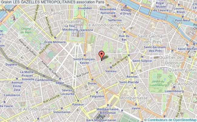 plan association Les Gazelles MÉtropolitaines PARIS