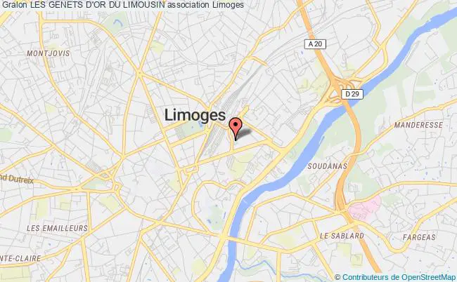 plan association Les Genets D'or Du Limousin Limoges
