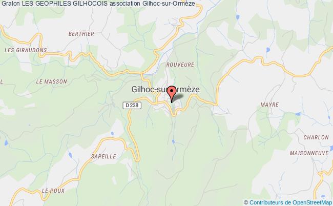 plan association Les Geophiles Gilhocois Gilhoc-sur-Ormèze