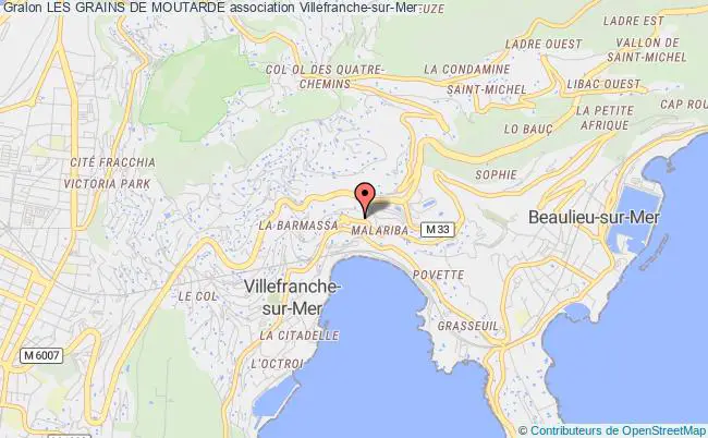 plan association Les Grains De Moutarde Villefranche-sur-Mer