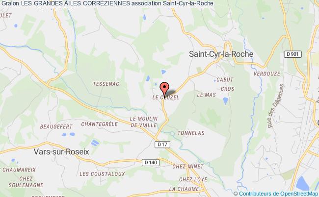 plan association Les Grandes Ailes CorrÉziennes Saint-Cyr-la-Roche