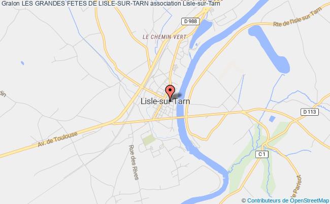 plan association Les Grandes Fetes De Lisle-sur-tarn Lisle-sur-Tarn