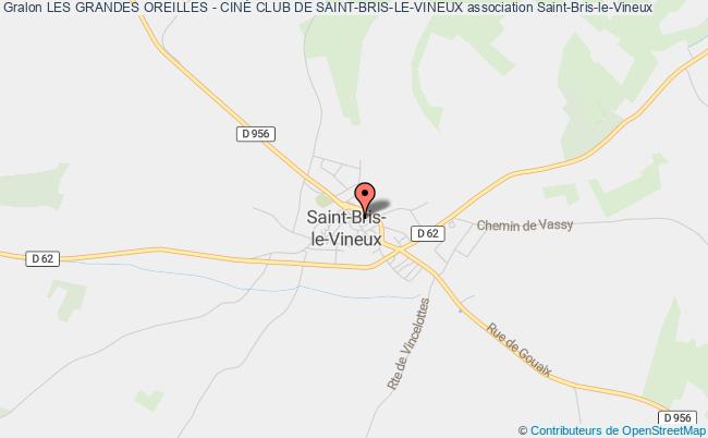 plan association Les Grandes Oreilles - CinÉ Club De Saint-bris-le-vineux Saint-Bris-le-Vineux