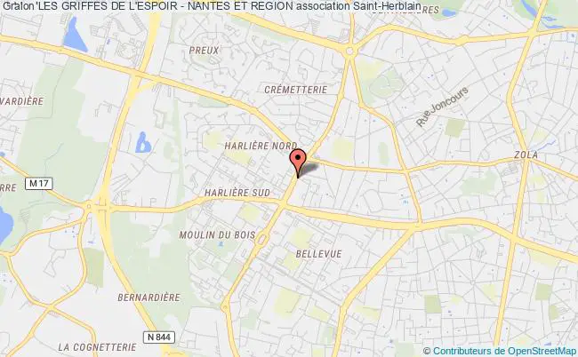 plan association Les Griffes De L'espoir - Nantes Et Region Saint-Herblain