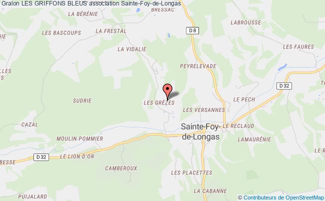 plan association Les Griffons Bleus Sainte-Foy-de-Longas