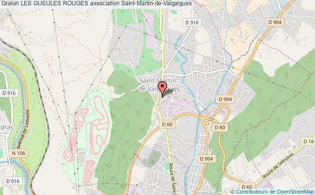 plan association Les Gueules Rouges Saint-Martin-de-Valgalgues
