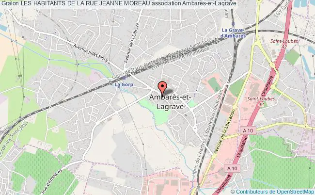 plan association Les Habitants De La Rue Jeanne Moreau Ambarès-et-Lagrave
