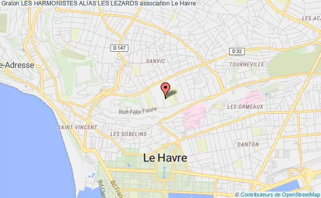 plan association Les Harmonistes Alias Les Lezards Le    Havre