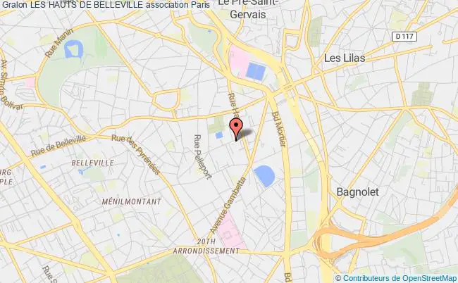 plan association Les Hauts De Belleville Paris