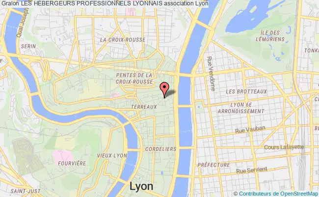 plan association Les HÉbergeurs Professionnels Lyonnais Lyon