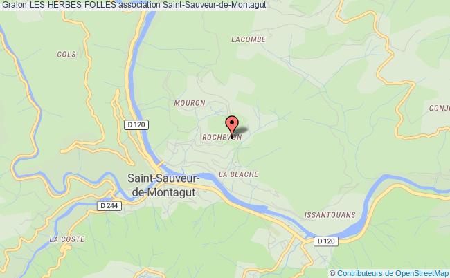 plan association Les Herbes Folles Saint-Sauveur-de-Montagut