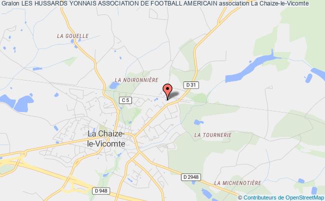plan association Les Hussards Yonnais Association De Football Americain La Chaize-le-Vicomte
