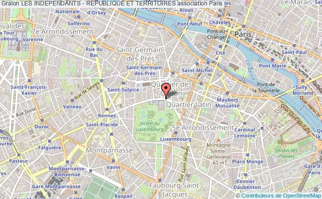 plan association Les Independants - Republique Et Territoires Paris cedex 06