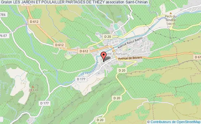 plan association Les Jardin Et Poulailler PartagÉs De ThÉzy Saint-Chinian