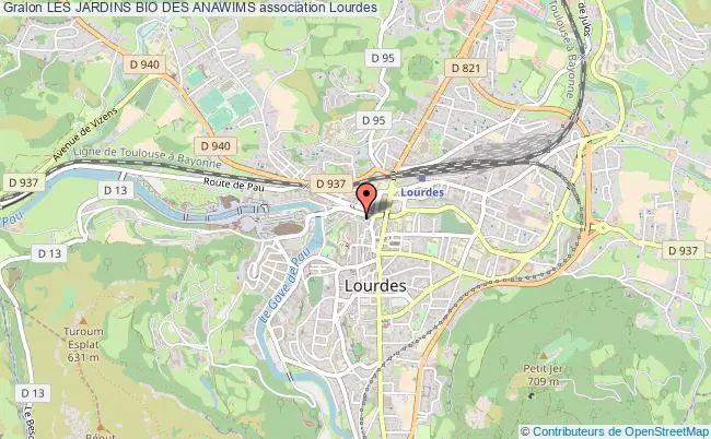 plan association Les Jardins Bio Des Anawims Lourdes