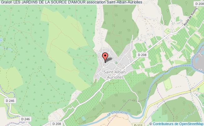 plan association Les Jardins De La Source D'amour Saint-Alban-Auriolles