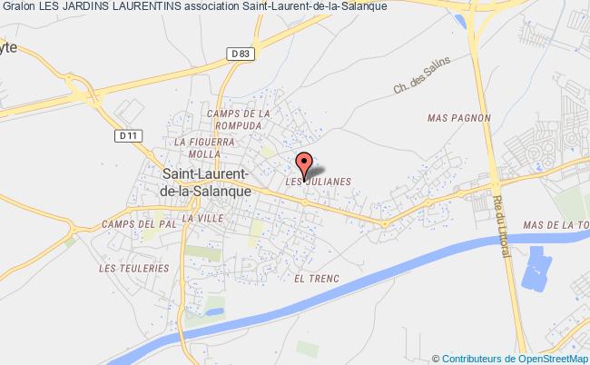 plan association Les Jardins Laurentins Saint-Laurent-de-la-Salanque