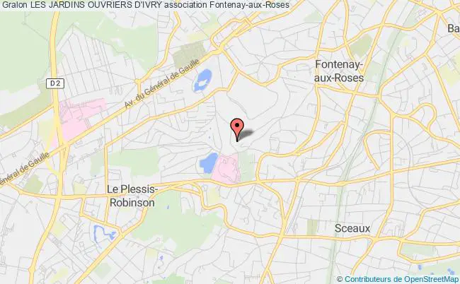plan association Les Jardins Ouvriers D'ivry Fontenay-aux-Roses