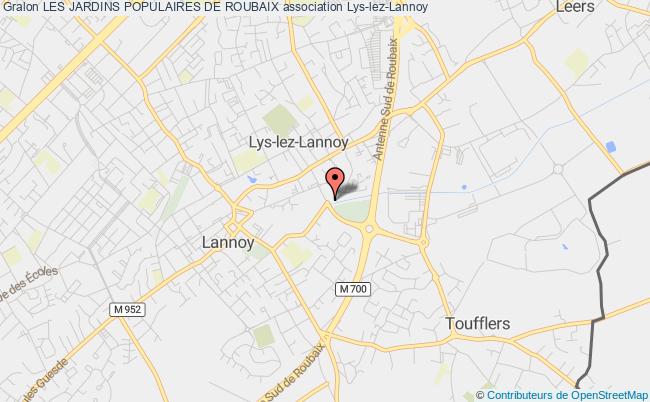 plan association Les Jardins Populaires De Roubaix Lys-lez-Lannoy