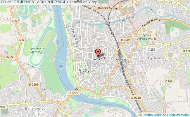 plan association Les Jeunes - Agir Pour Vichy Vichy