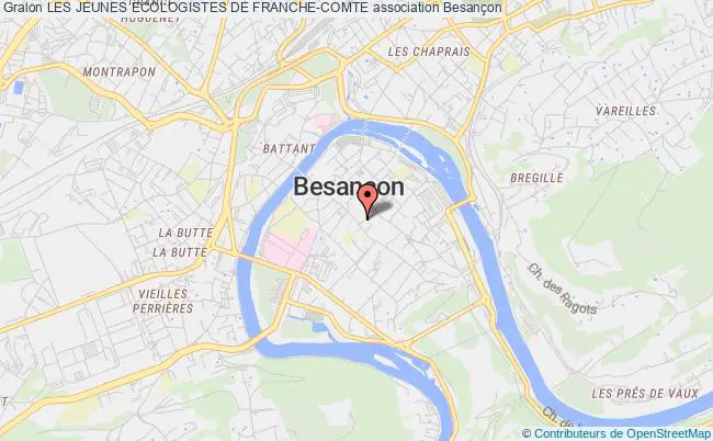 plan association Les Jeunes Ecologistes De Franche-comte Besançon