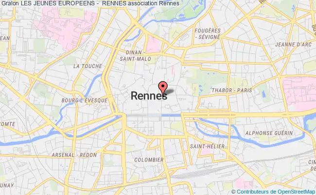 plan association Les Jeunes Europeens -  Rennes Rennes