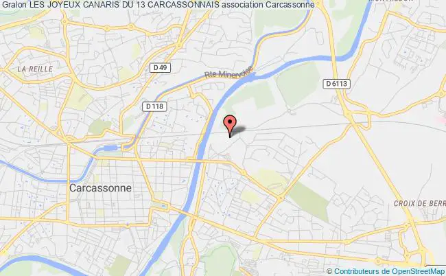 plan association Les Joyeux Canaris Du 13 Carcassonnais Carcassonne