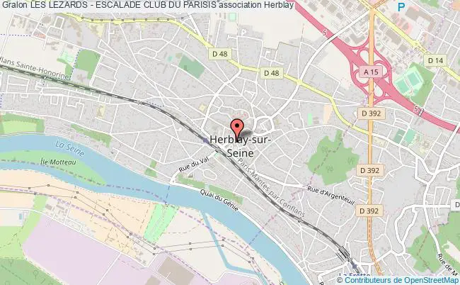 plan association Les Lezards - Escalade Club Du Parisis Herblay