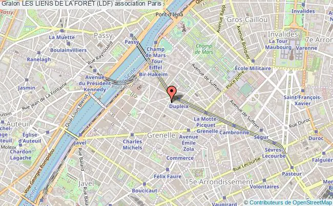 plan association Les Liens De La Foret (ldf) Paris 15e