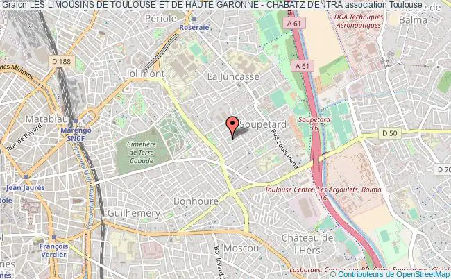plan association Les Limousins De Toulouse Et De Haute Garonne - Chabatz D'entra Toulouse