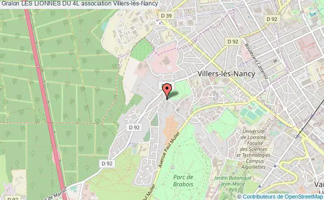 plan association Les Lionnes Du 4l Villers-lès-Nancy