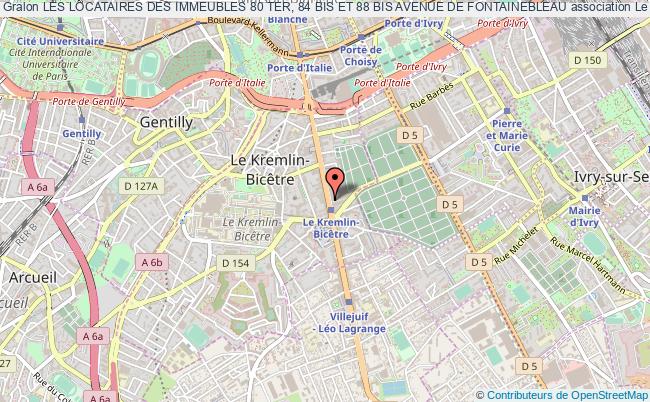 plan association Les Locataires Des Immeubles 80 Ter, 84 Bis Et 88 Bis Avenue De Fontainebleau Le    Kremlin-Bicêtre