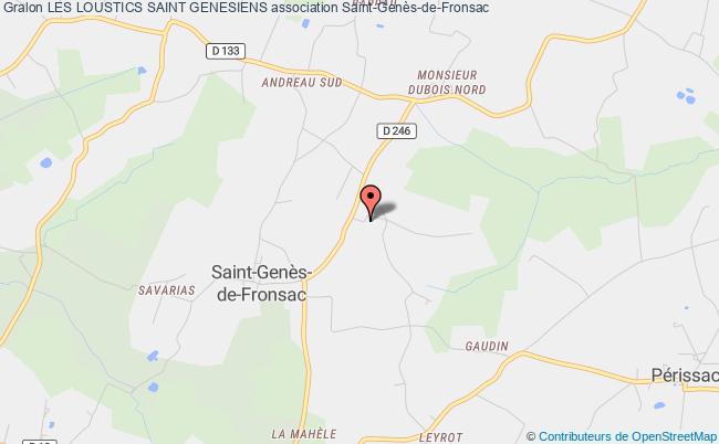 plan association Les Loustics Saint Genesiens Saint-Genès-de-Fronsac