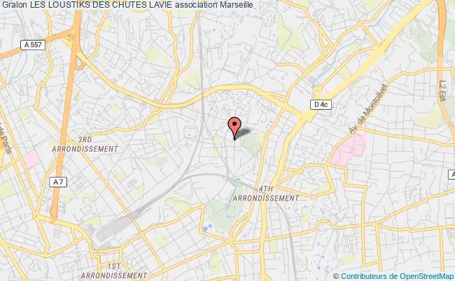 plan association Les Loustiks Des Chutes Lavie Marseille
