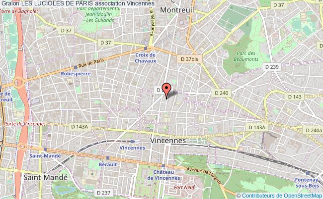 plan association Les Lucioles De Paris Vincennes