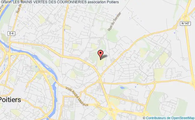 plan association Les Mains Vertes Des Couronneries Poitiers