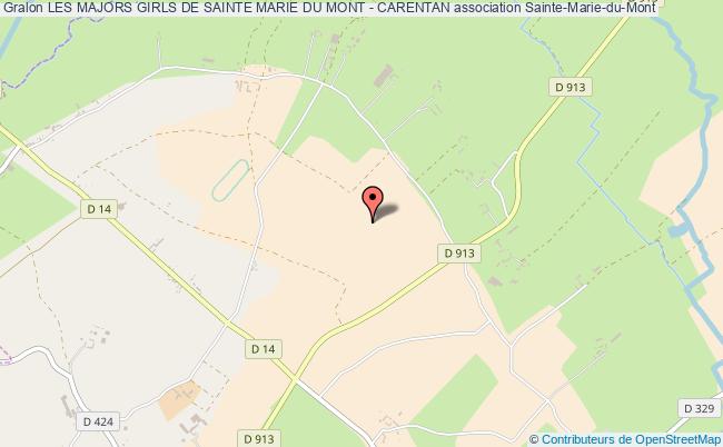 plan association Les Majors Girls De Sainte Marie Du Mont - Carentan Sainte-Marie-du-Mont