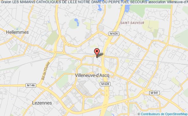 plan association Les Mamans Catholiques De Lille Notre Dame Du Perpetuel Secours Villeneuve-d'Ascq