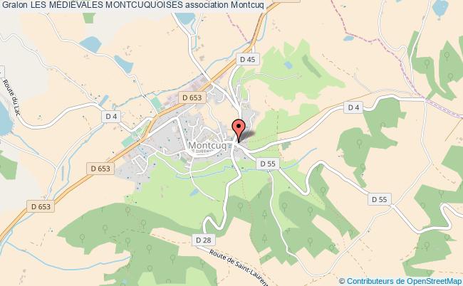 plan association Les MÉdiÉvales Montcuquoises Montcuq-en-Quercy-Blanc